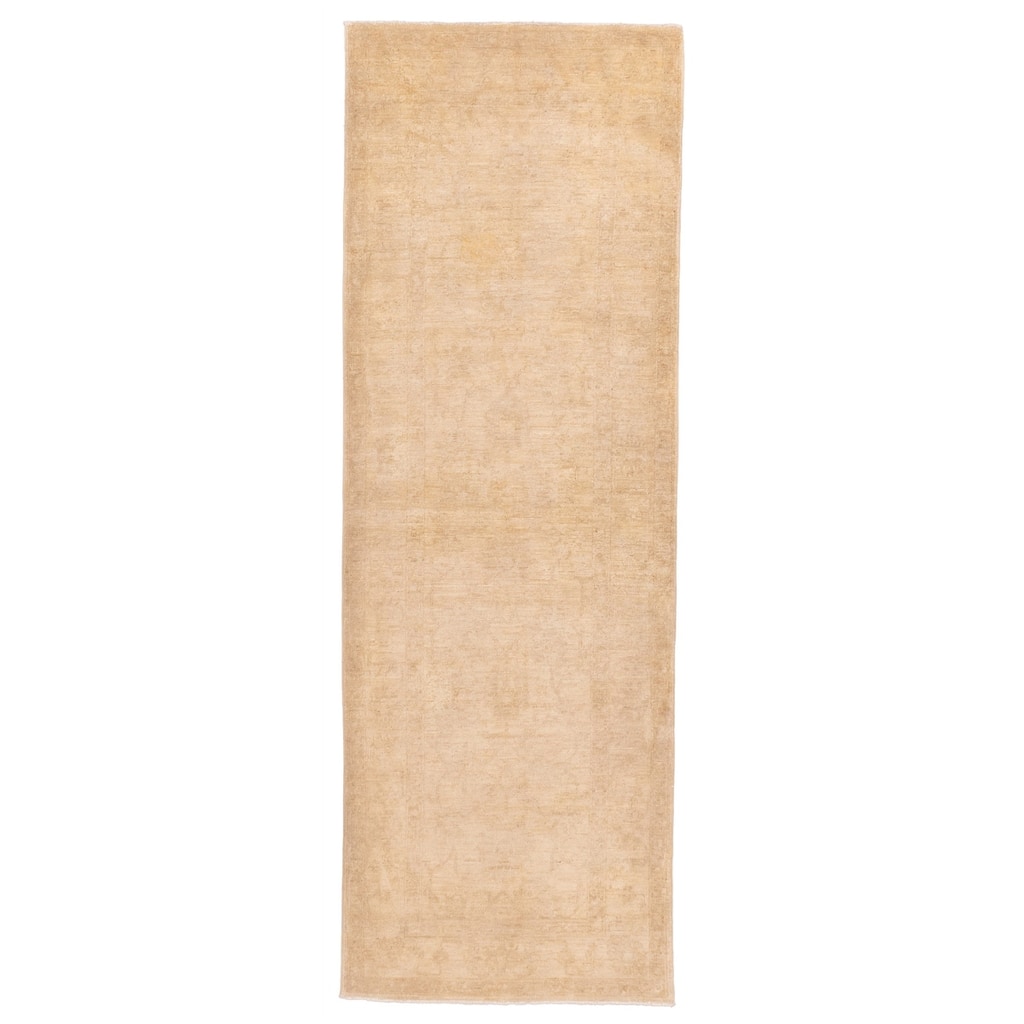 ECARPETGALLERY Hand-knotted Chobi Finest Cream Wool Rug - 2'8 x 8'1