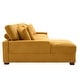 preview thumbnail 131 of 132, 118" W Corduroy L-shape Modular Sectional Sofa with Pillows