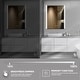 preview thumbnail 10 of 32, Rail Aluminum Recessed/Surface Mount Bathroom Medicine Cabinet with Mirror, Adjustable Brightness, Defogging & USB Port