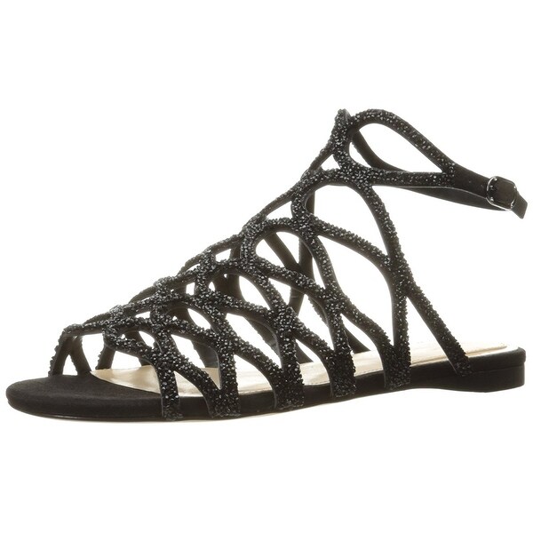 Imagine Vince Camuto Womens IMRalee Flat Sandal SilverIvory Size 80 Imagine Vince Camuto Womens IMRalee Flat Sandal SilverIvory Size 80