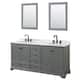 Option Dark Gray / White Carrara Marble Top / Matte Black