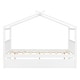 preview thumbnail 20 of 110, Creativity House Bed Twin/ Full Size Frame with Trundle for Boys Girls, Wood Platform Bed with Roof No Box Spring Needed
