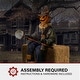 preview thumbnail 6 of 10, Haunted Hill Farm Smiling Jack the Shovel-Wielding Sitting Scarecrow by Tekky, Premium Talking Halloween Animatronic
