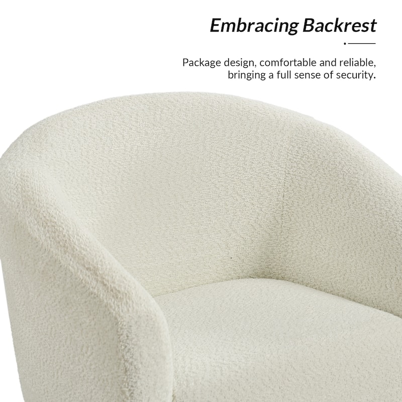 Hal Modern Boucle Armchair with Metal Legs by HULALA HOME