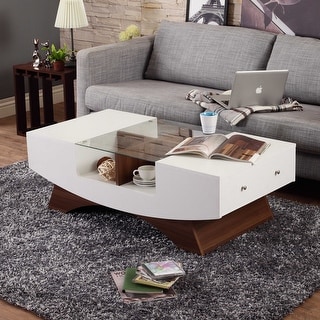 DH BASIC Modern 48" Hidden Storage Coffee Table by Denhour