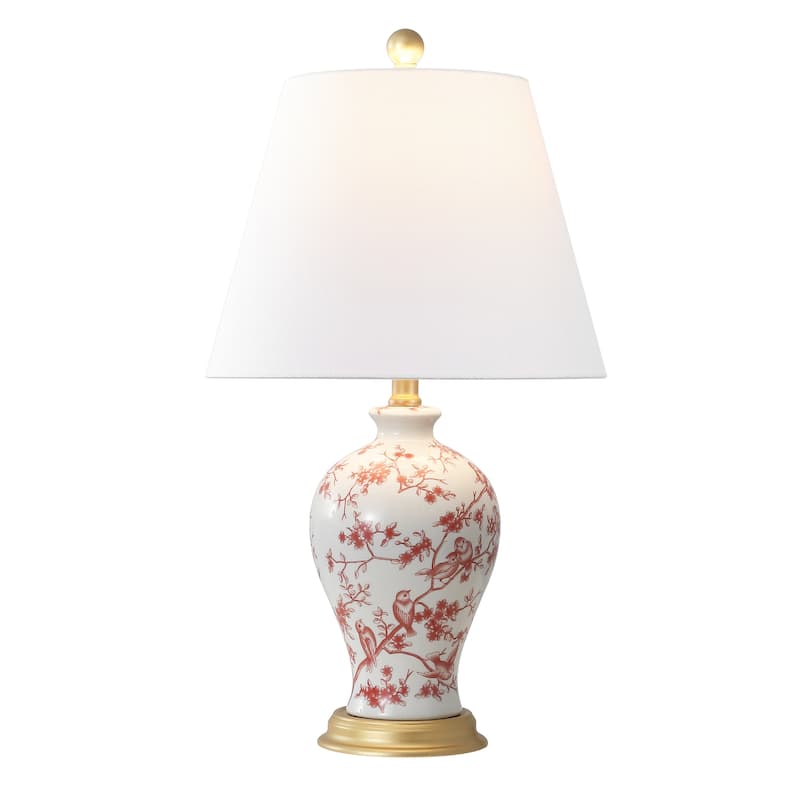Grace 24" Floral LED Table Lamp, Multi/Brass by JONATHAN Y