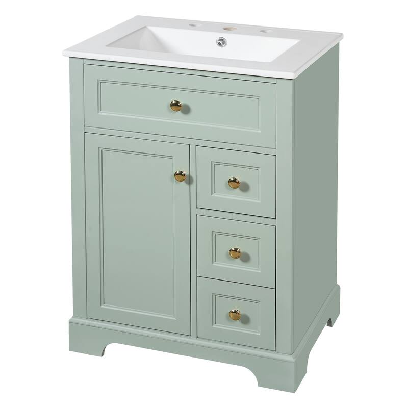 24" Bathroom Vanity with Sink for Small to Medium Bathrooms