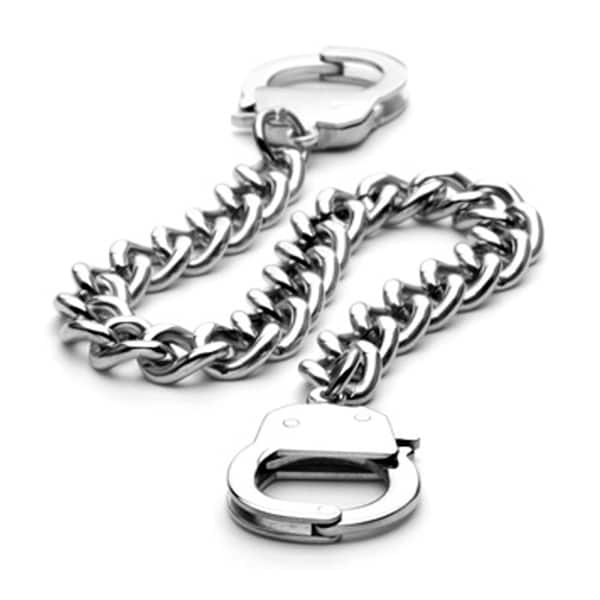 Stainless Steel Chain Hand Cuff Bracelet 7 Inches Long (8 mm) - 7 in
