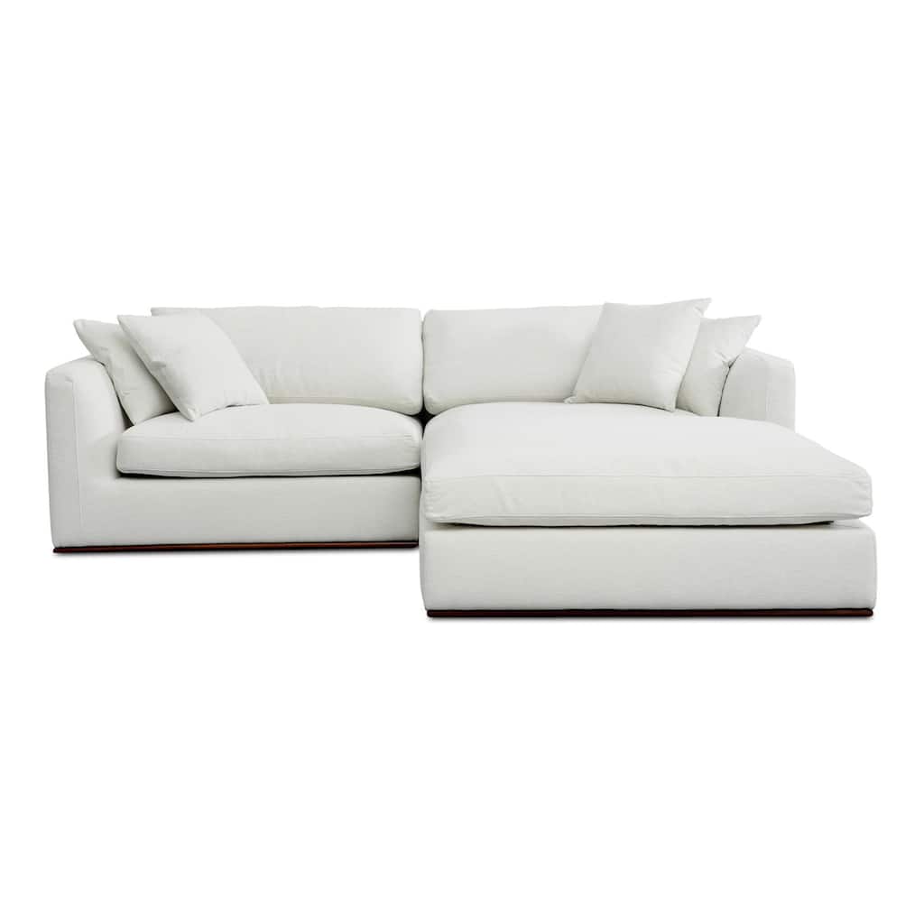 NADAAL STUDIOS Rio, 3-Piece Modular Sectional Sofa With Rubber Wood Base - 95.2"W x81.8"D x23.6"H