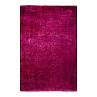 Contemporary Overdyed Wool Hand Knotted Area Rug - 5' 3" x 7' 10"