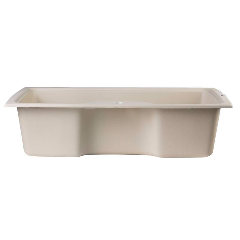 ALFI brand AB3520DI-B Biscuit 35-inch Drop-in Single Bowl Granite Composite Kitchen Sink
