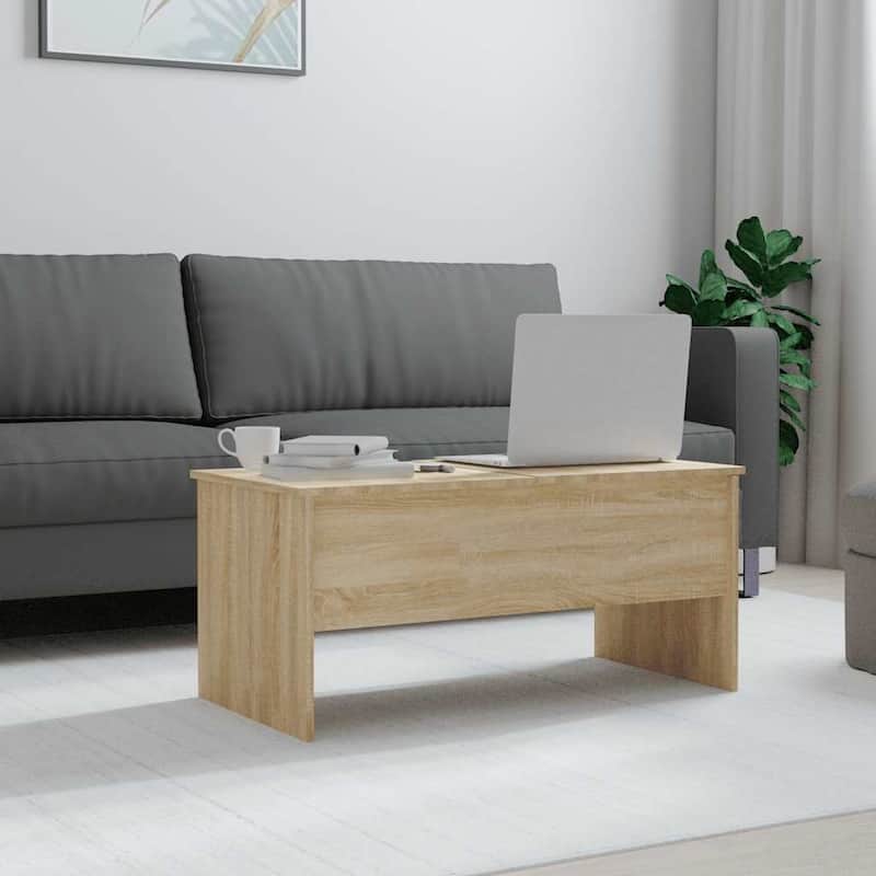 vidaXL Coffee Table Lift Top End Table Accent Side Sofa Table Engineered Wood - 40.2" x 19.9" x 18.3"