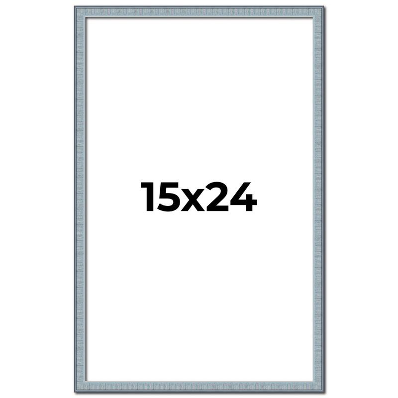 15x24 Frame Rustic Sky Blue Solid Wood Picture Frame | 0.75 Inch