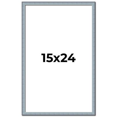 15x24 Frame Rustic Sky Blue Solid Wood Picture Frame | 0.75 Inch
