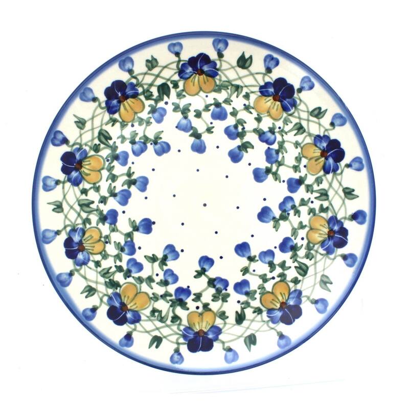 Blue Rose Polish Pottery WR Unikat Dinner Plate