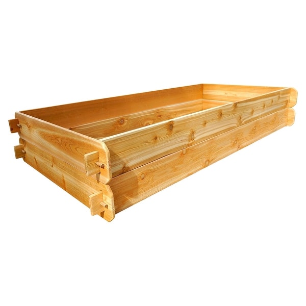 Raised Bed Kit Double Deep (Two 3x6) Western Red Cedar with Mortise and Tenon Joinery 3 Feet x 6