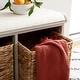 preview thumbnail 9 of 15, SAFAVIEH Freddy Vintage Grey Wicker Storage Bench - 33.5" W x 16.1" D x 19.9" H