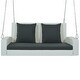 preview thumbnail 44 of 46, 2-Person Wicker Hanging Porch Swing with Chains,Cushion,Pillow, Rattan Swing Bench