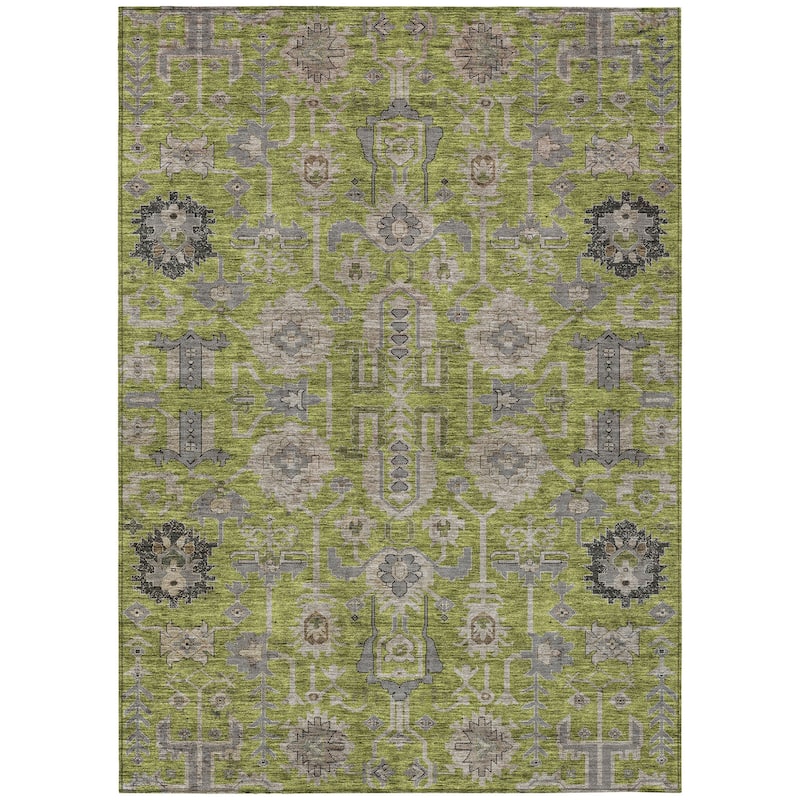 HomeRoots Oriental Traditional Rectangle Outdoor Rug