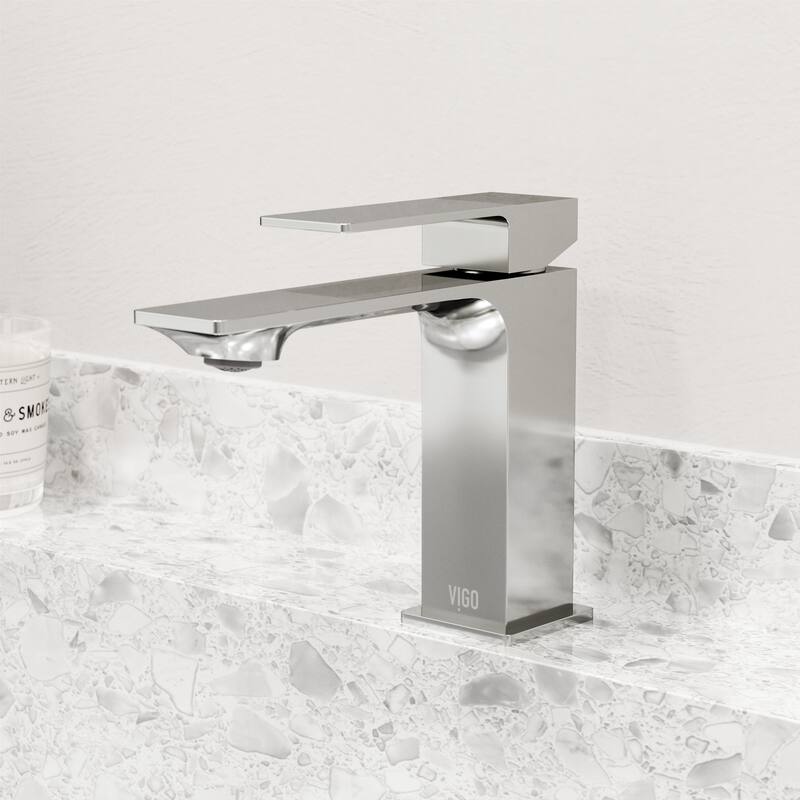VIGO Dunn 6" H Single Handle Single Hole Bathroom Faucet
