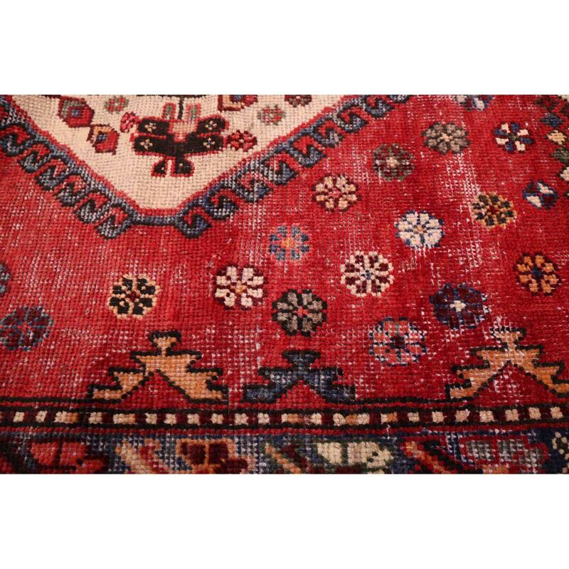 ECARPETGALLERY Hand-knotted Andelz Red Wool Rug - 5'0 x 9'6