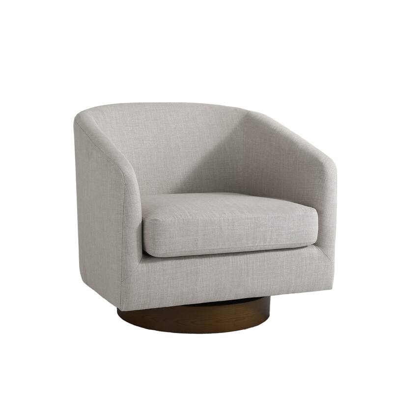 31.1'' W Modern Barrel Swivel Accent Chair