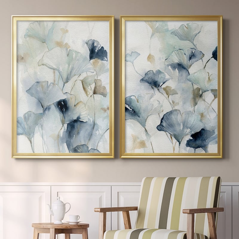 Indigo Ginkgo I Premium Framed Print - Ready to Hang - Multi-Color