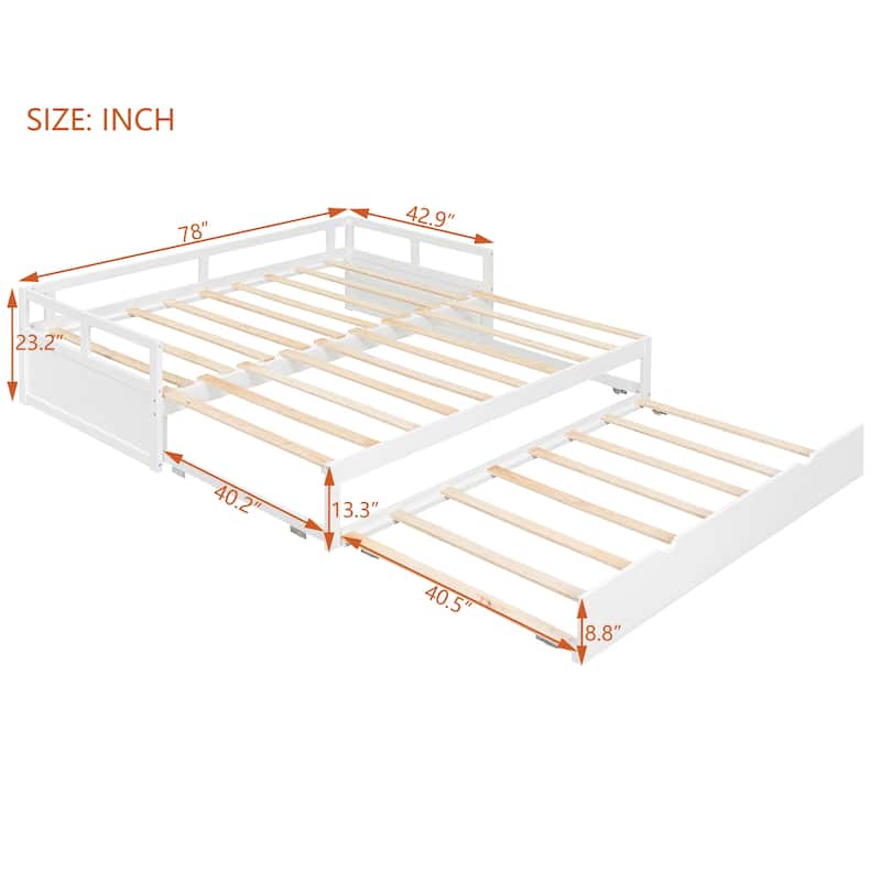 Merax Twin/King Expandable Sleeper Daybed with trundle