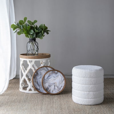 GDFStudio - Isabella French Country Home Decor Collection with Vase, Stool - 22.4"