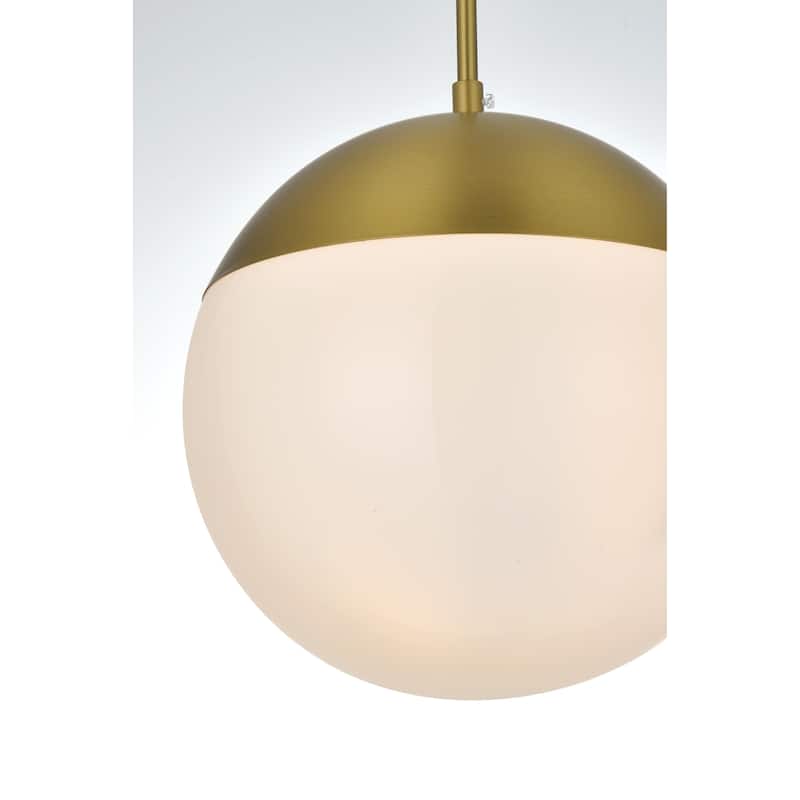 1-Light Frosted White Glass Pendant