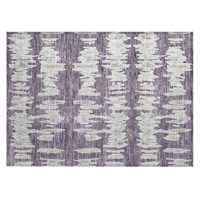 Machine Washable Indoor/ Outdoor Chantille Abstract Contemporary Rug