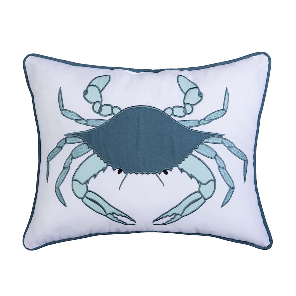 Sea Glass Crab Pillow