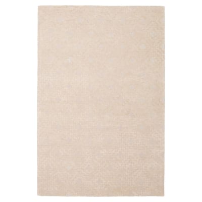 ECARPETGALLERY Hand Tufted Timeless Khaki Wool Rug - 5'0 x 7'7