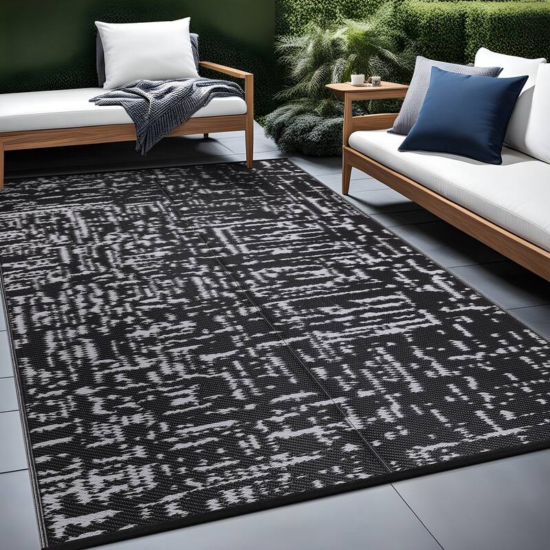 Beverly Rug Reversible Mats Plastic Outdoor Rug for Camping, Patio, Backyard, RV, Picnic, Deck
