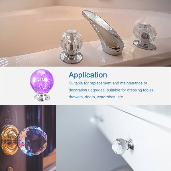 purple dresser knobs Ravinte 10 Pack Cabinet Knobs Purple Kitchen Cabinet Knobs Round Dresser Drawer Pulls Closet Door Pulls 1-1/5 Inch