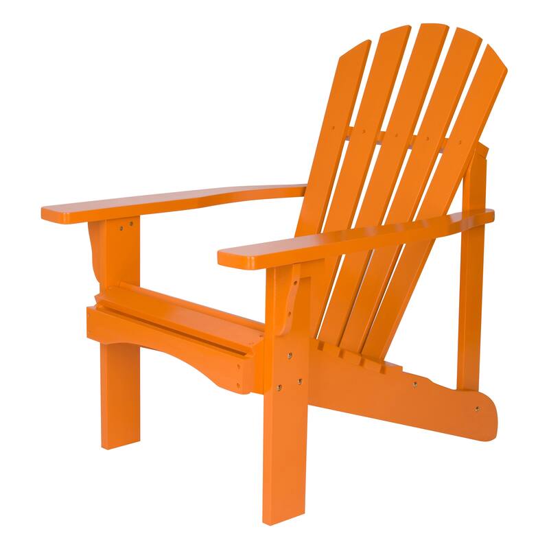 Jaxport Natural Wood Adirondack Chair - Tangerine
