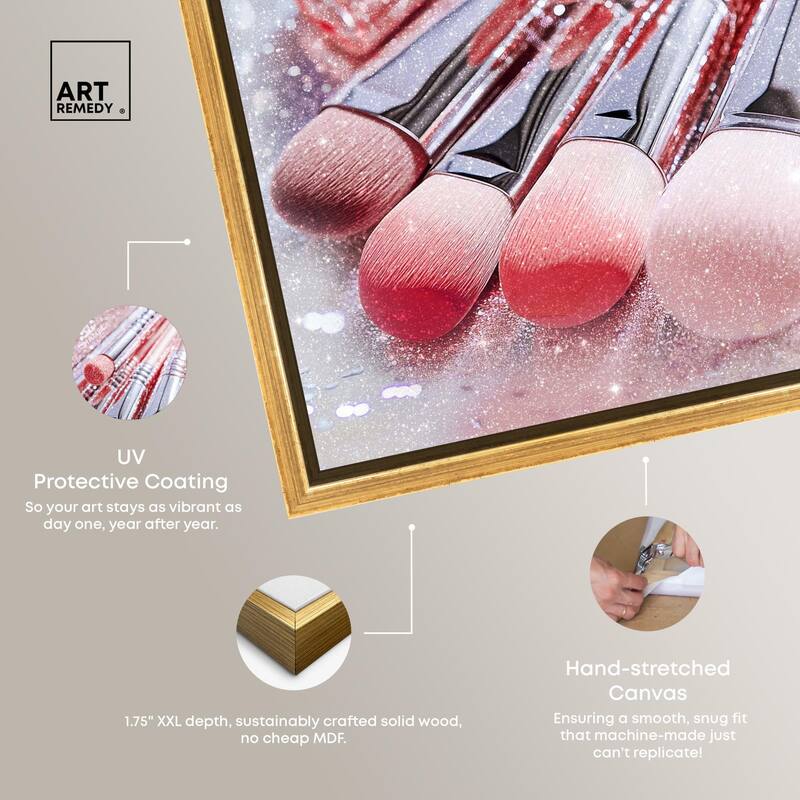 Brush Collection Blush Canvas by Art Remedy
