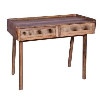 Vita Farmhouse Mango Wood Desk For Home Office - Natural 56