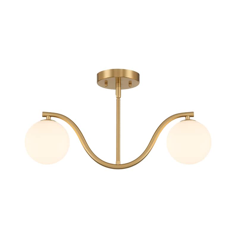 Acroma Modern Dimmable Glass Semi Flush Mount Ceiling Lighting