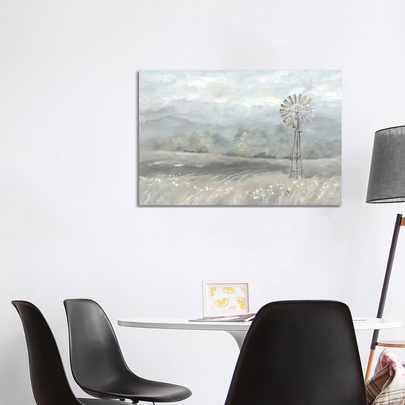 iCanvas "Country Meadow Windmill Landscape Neutral" by Cynthia Coulter Canvas Print - 26x40x1.5