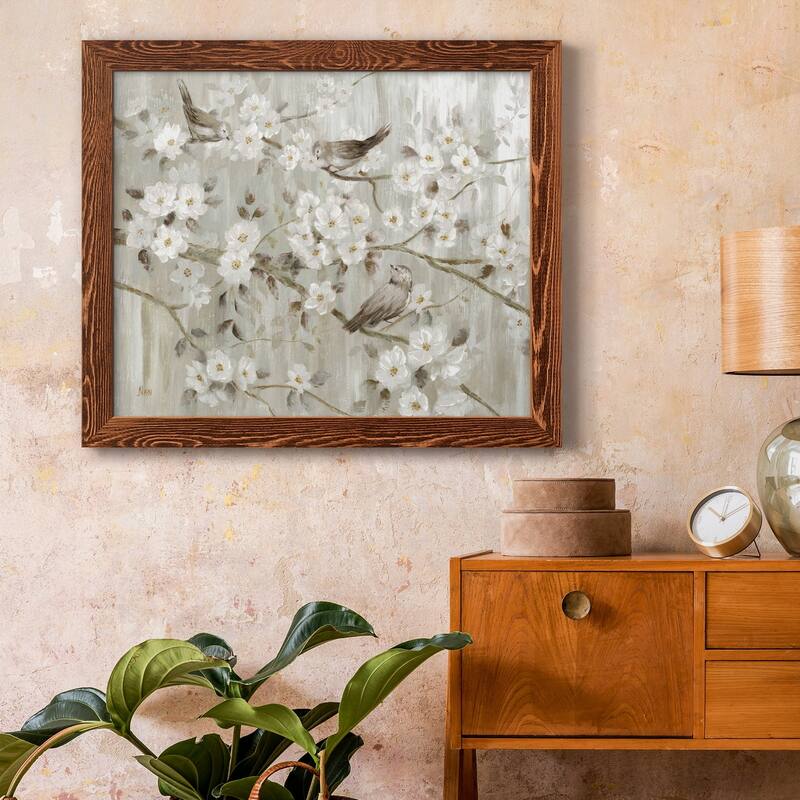Neutral Spring Birds-Premium Framed Canvas - Ready to Hang