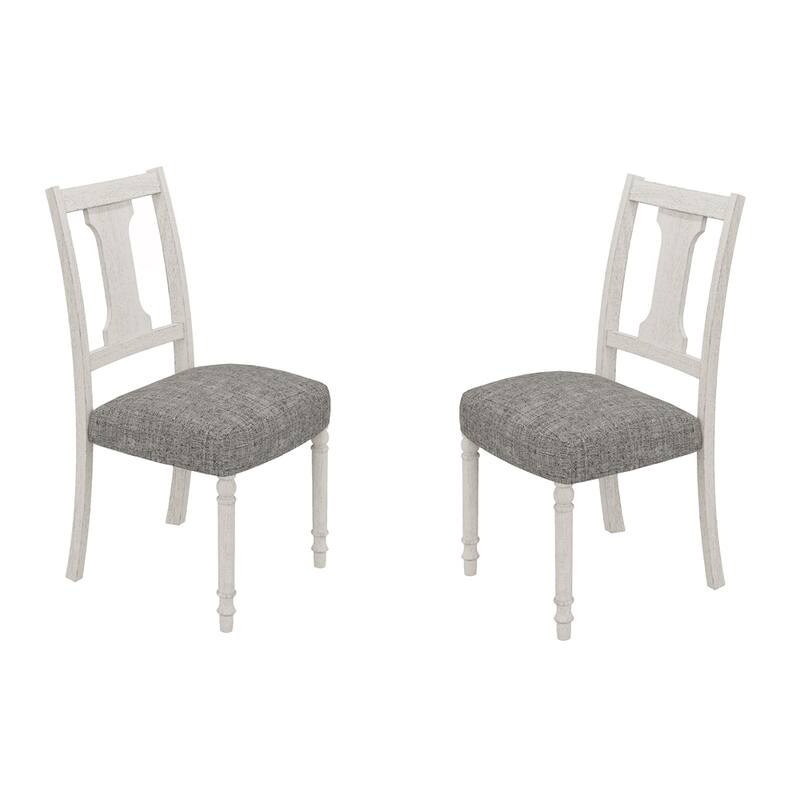 5 PC 59" Round Dining Table Set with 4 Upholstered Chairs