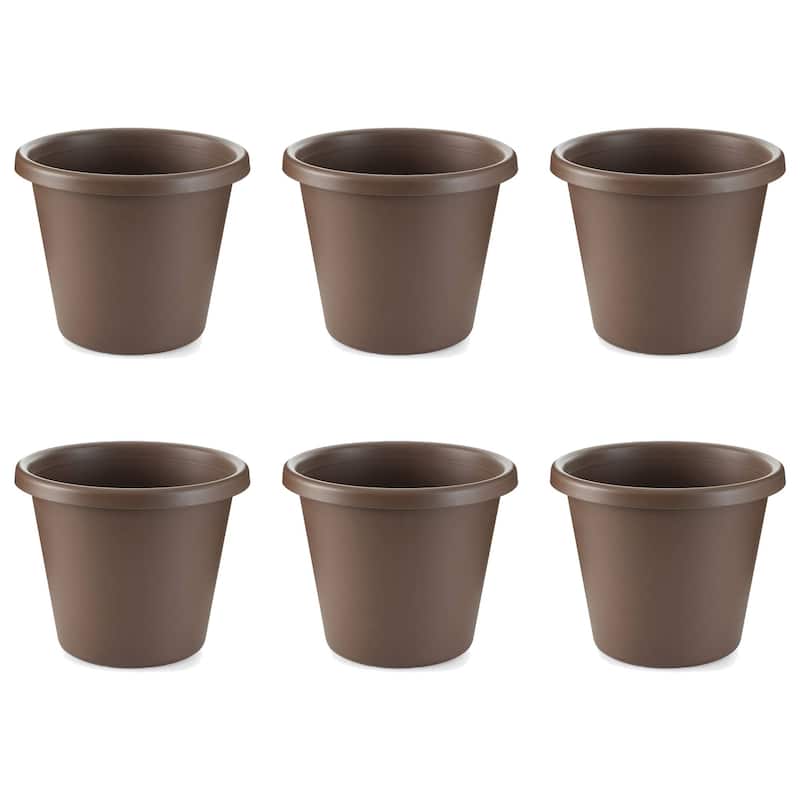 The HC Companies 14 Inch Indoor or Outdoor Classic Flower Pot Planter (6 Pack) - 1.18