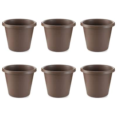 The HC Companies 14 Inch Indoor or Outdoor Classic Flower Pot Planter (6 Pack) - 1.18