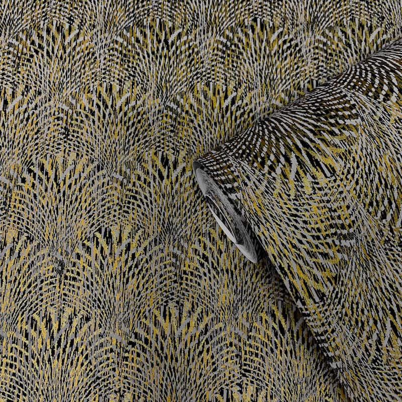 Galerie Wallcoverings Boutique Geometric Fan Non-woven Metallic Wallpaper Roll