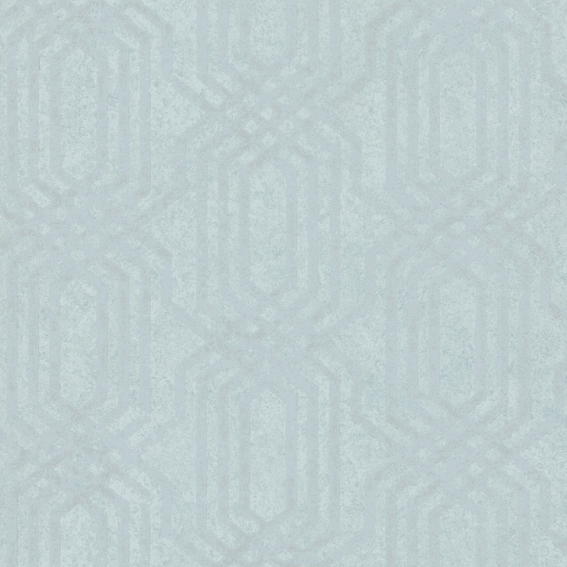 Galerie Wallcoverings Hotel Embossed Geometric Trellis Non-woven Glitter Wallpaper Roll - 33 feet x 21 inches - Green