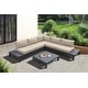 preview thumbnail 2 of 7, Razor Gray Aluminum Outdoor Modular Sectional Sofa with Cushions