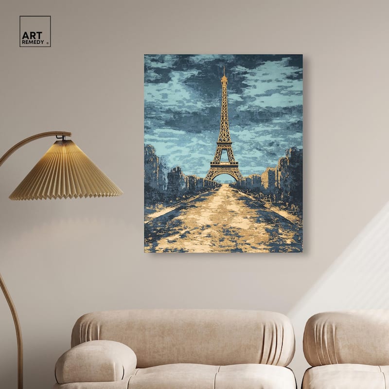 Textured Paris Embroidery Canvas by Art Remedy, Gallery Wrapped
