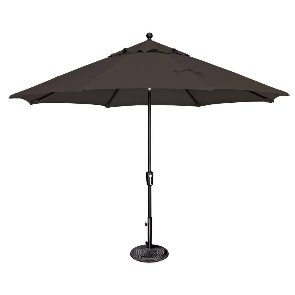 SimplyShade Catalina 11' Octagon Push Button Tilt Umbrella, Black Frame Finish