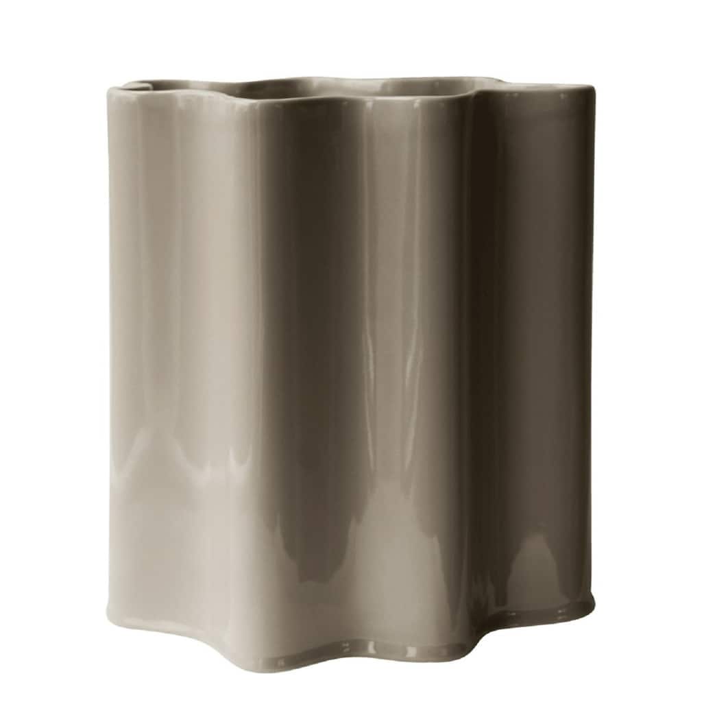 Solid Ceramic Geometric Planter - 11.5" - Beige